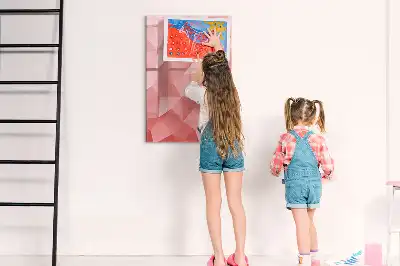 Magnetická popisovací tabule motiv abstrakce trojúhelníků