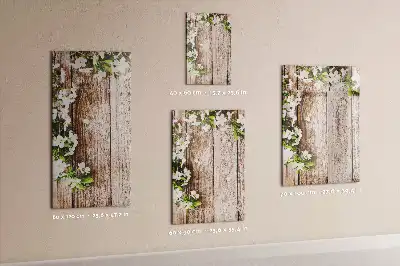 Magnetická tabule na kreslení motivy květin na prknech