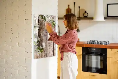 Magnetická tabule na kreslení motivy květin na prknech