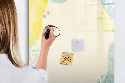Magnetická popisovací tabule s dekorativním rámečkem