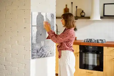 Magnetická tabule na kreslení s motivem palmových listů
