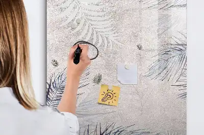 Magnetická tabule na kreslení s motivem palmových listů
