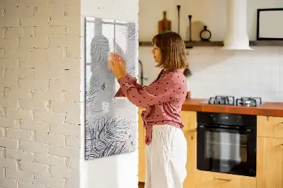 Magnetická tabule na kreslení s motivem palmových listů