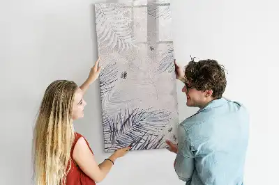 Magnetická tabule na kreslení s motivem palmových listů