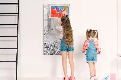 Magnetická tabule na kreslení s motivem palmových listů