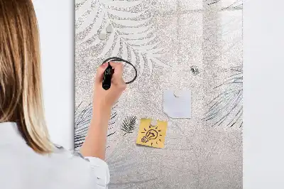 Magnetická tabule na kreslení s motivem palmových listů