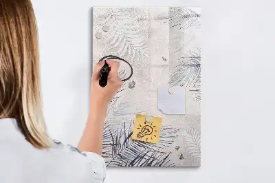 Magnetická tabule na kreslení s motivem palmových listů