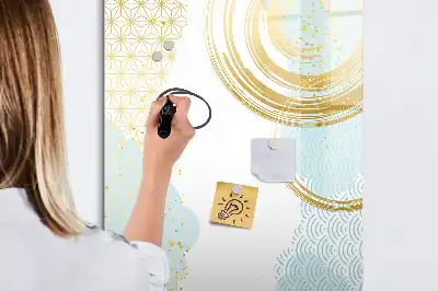 Magnetická popisovací tabule s motivem dekorativní abstrakce