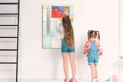 Magnetická popisovací tabule s motivem dekorativní abstrakce