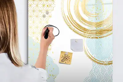Magnetická popisovací tabule s motivem dekorativní abstrakce