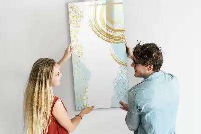 Magnetická popisovací tabule s motivem dekorativní abstrakce