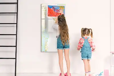 Magnetická popisovací tabule s motivem dekorativní abstrakce