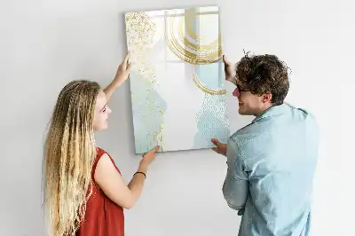 Magnetická popisovací tabule s motivem dekorativní abstrakce