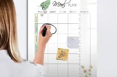 Magnetická popisovací tabule plán jídelníčku