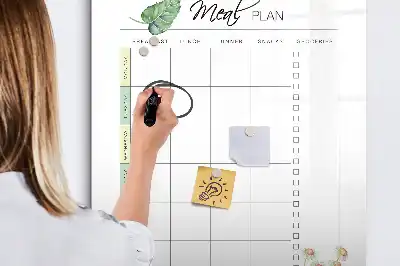 Magnetická popisovací tabule plán jídelníčku