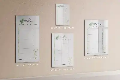 Magnetická popisovací tabule plán jídelníčku