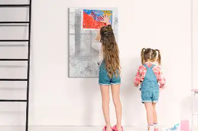 Magnetická tabule na kreslení betonová zeď