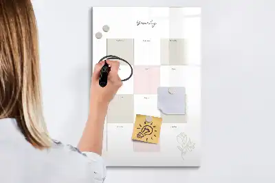 Magnetická tabule na kreslení roční plánovač