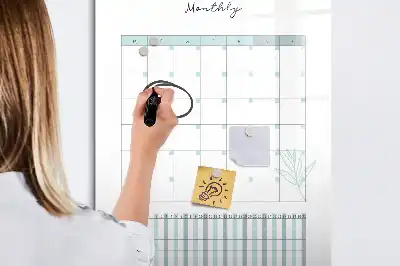 Magnetická popisovací tabule měsíční plánovač