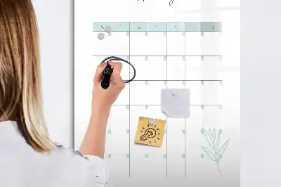 Magnetická popisovací tabule měsíční plánovač