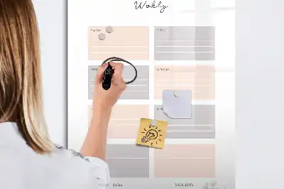 Magnetická tabule na kreslení týdenní plánovač
