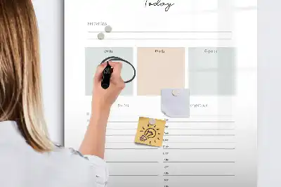 Magnetická popisovací tabule plánovač na dnešní den