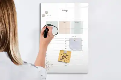 Magnetická popisovací tabule plánovač na dnešní den