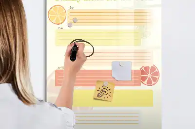 Magnetická tabule na kreslení plánovač menu