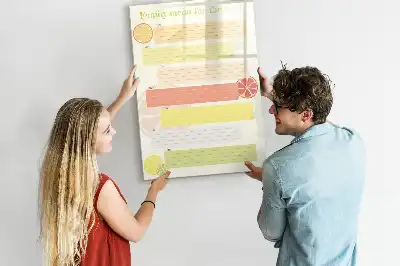 Magnetická tabule na kreslení plánovač menu