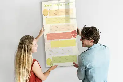 Magnetická tabule na kreslení plánovač menu