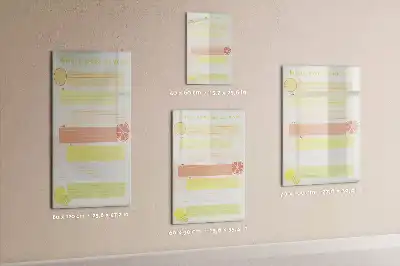 Magnetická tabule na kreslení plánovač menu