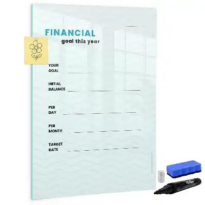 Magnetická popisovací tabule finanční plánovač