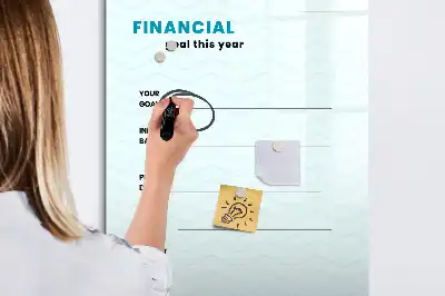 Magnetická popisovací tabule finanční plánovač