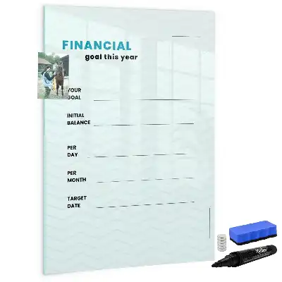 Magnetická popisovací tabule finanční plánovač