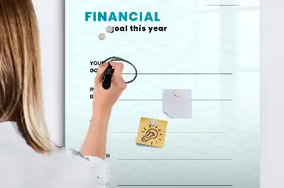 Magnetická popisovací tabule finanční plánovač