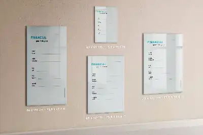 Magnetická popisovací tabule finanční plánovač