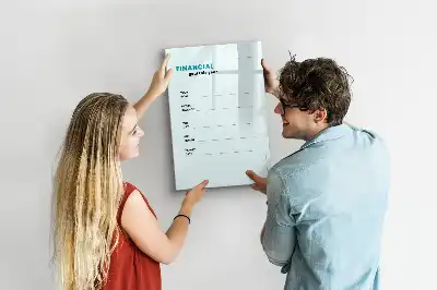 Magnetická popisovací tabule finanční plánovač