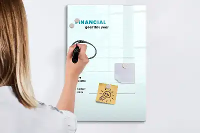 Magnetická popisovací tabule finanční plánovač