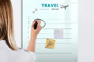 Magnetická popisovací tabule plánovač cest