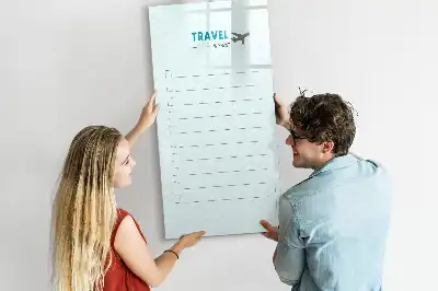 Magnetická popisovací tabule plánovač cest