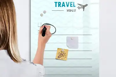 Magnetická popisovací tabule plánovač cest