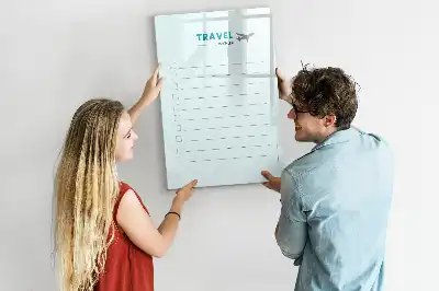 Magnetická popisovací tabule plánovač cest