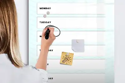 Magnetická tabule na kreslení týdenní plánovač