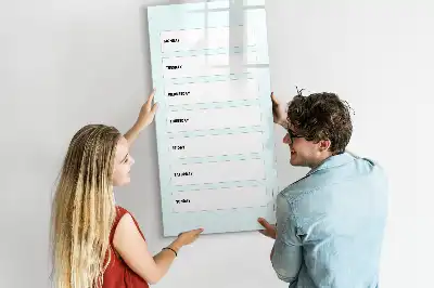 Magnetická tabule na kreslení týdenní plánovač