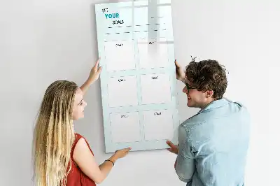 Magnetická popisovací tabule plánovač cílů