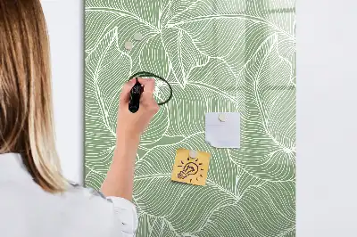 Magnetická tabule na kreslení vzor s velkými listy