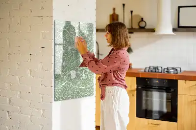 Magnetická tabule na kreslení vzor s velkými listy