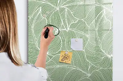 Magnetická tabule na kreslení vzor s velkými listy