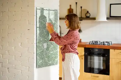 Magnetická tabule na kreslení vzor s velkými listy