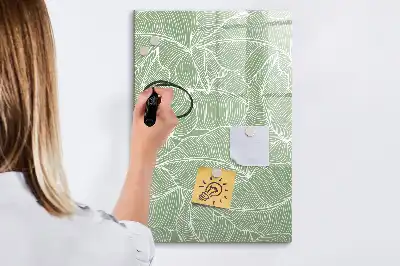 Magnetická tabule na kreslení vzor s velkými listy